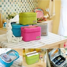 Bolsa de Nylon impermeable práctico pequeño de hielo portátil bolsas 4 Color termo de la caja de almuerzo de Picnic paquete caja de Bento comida térmica bolsa
