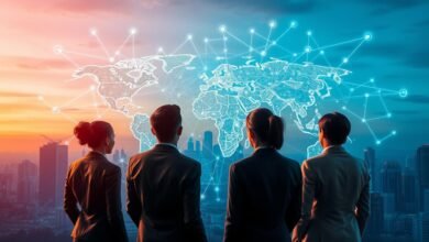 teknologi internet, komunikasi global, konektivitas digital